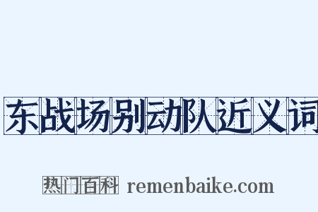 东战场别动队近义词是什么意思的图片